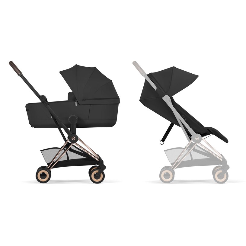 CYBEX Coya set s korbou 2026, Sepia Black Rosegold Frame
